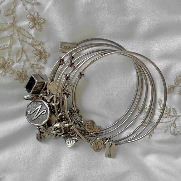 Alex and Ani bracelet Charm Bangle  Bundle of 6 - Picture 2 of 12